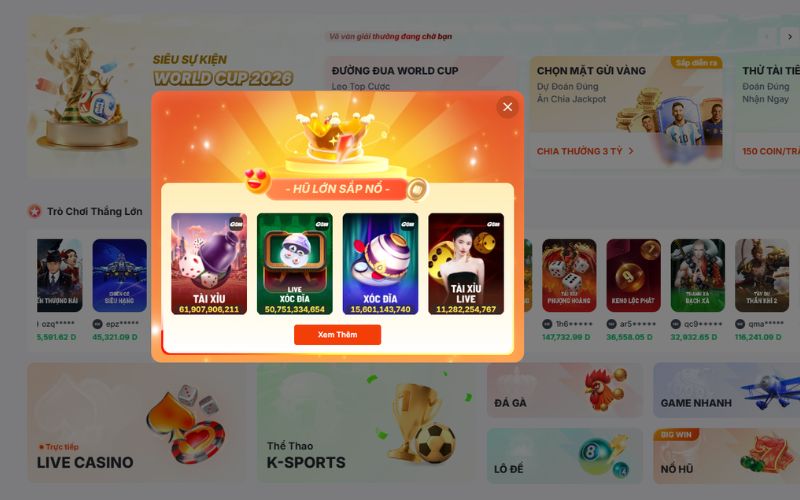 hệ thống giải trí đổi thưởng